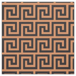 Modern Geometric Retro Meander Pattern Fabric
