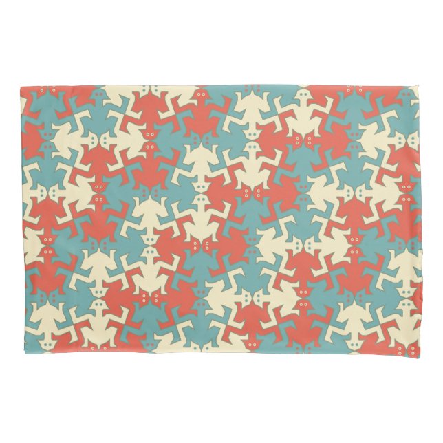 Modern Geometric Retro Strong Men Pattern Pillow Case (Front)