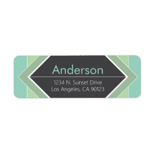 Modern Geometric Return Address Label