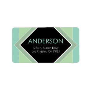 Modern Geometric Return Address Label