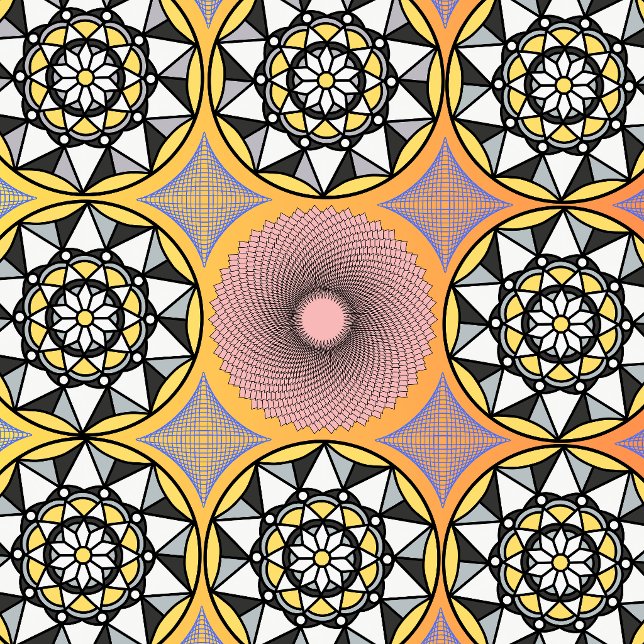 Modern Geometric Sacred Mandala Floral Wall Clock (Creator Uploaded)