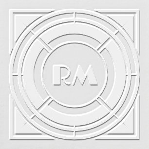 Modern Geometric Segment Monogram Embosser