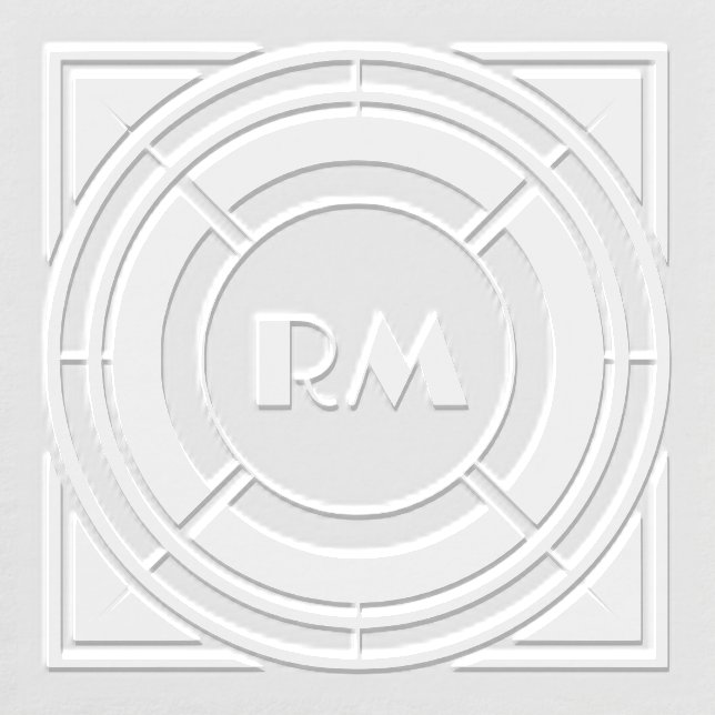 Modern Geometric Segment Monogram Embosser (Design)
