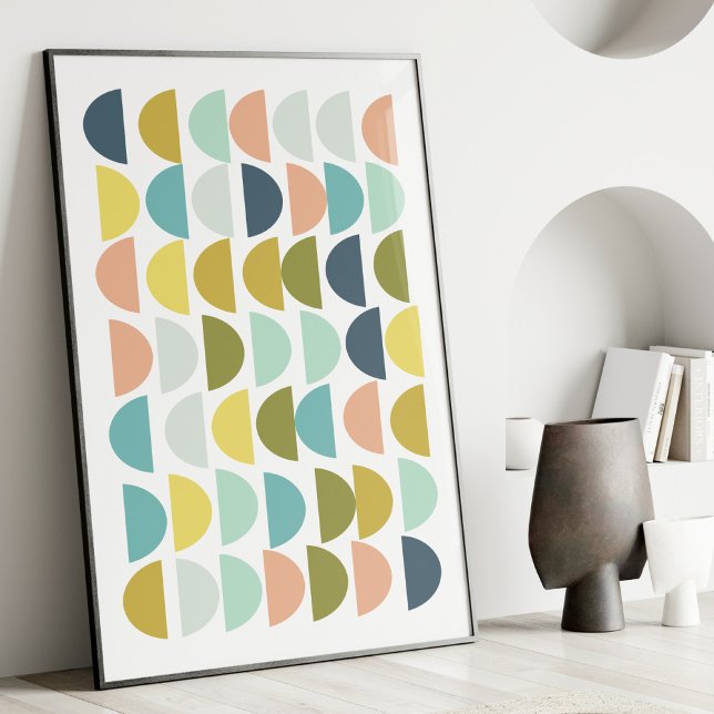 Modern Geometric Shapes in Pastel Earth Tones Poster (Creator Uploaded)