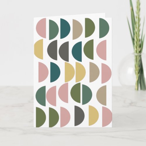 Modern Geometric Shapes Pastel Blank All Occasion Card