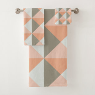 Peach and gray deals bath towels