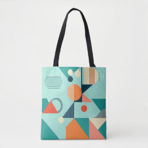 Modern Geometric Shopper Tote Bag