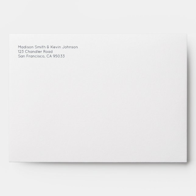 Modern Geometric | Simple Blue Wedding Envelope (Front)