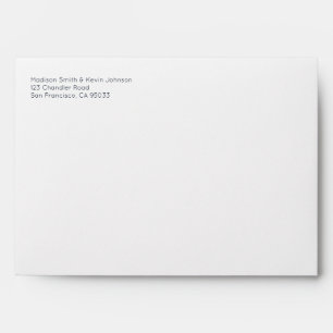 Modern Geometric Simple Blue Wedding Envelope