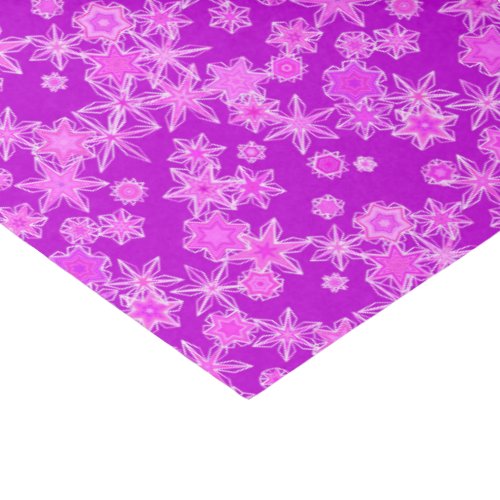 Modern Geometric Snowflakes Amethyst Purple Tissue Paper