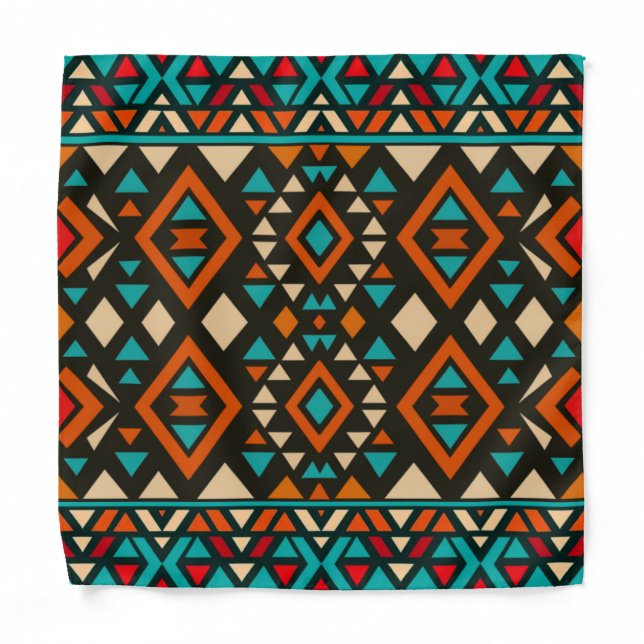 Modern Geometric Southwest Style  Bandana (Front)