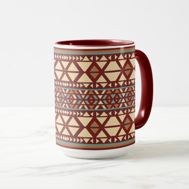 Modern Geometric Southwest Style  Mug (Front Right)