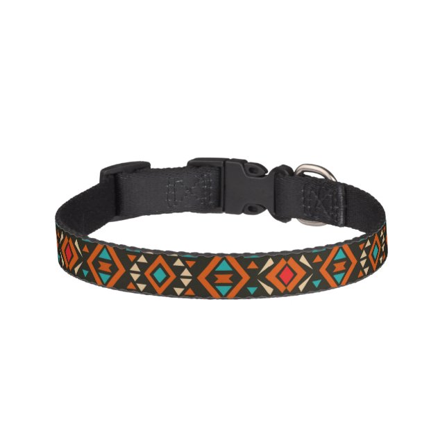 Modern Geometric Southwest Style  Pet Collar (Front)