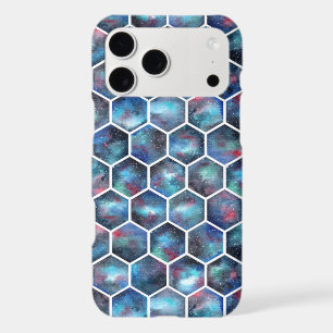 Modern Geometric Space Grid with Cosmic Colors iPhone 17 Pro Max Case