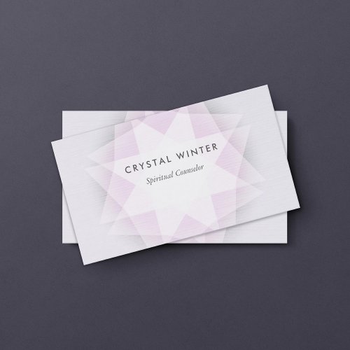 Modern Geometric Star Bright Light Business Card