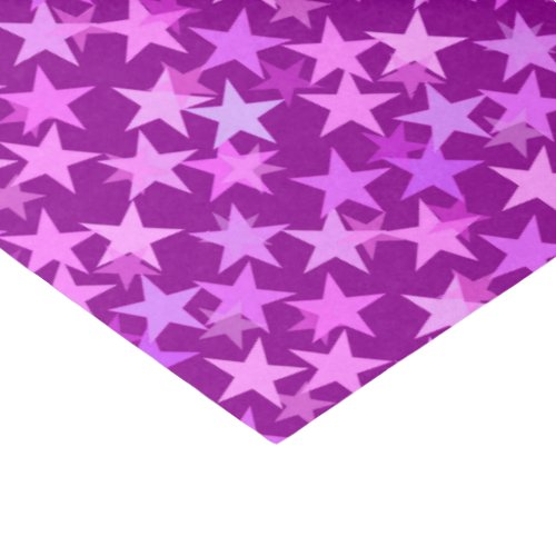 Modern Geometric Stars Amethyst Purple and Orchid Tissue Paper