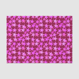 Modern Geometric Stars, Burgundy Wine and Pink Tissue Paper