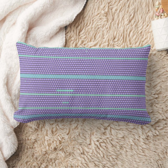 Modern geometric stripe abstract pattern 1291 lumbar pillow (Blanket)