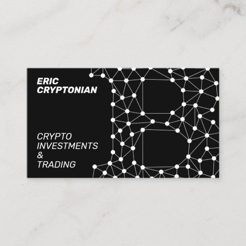 Modern geometric style crypto  business card