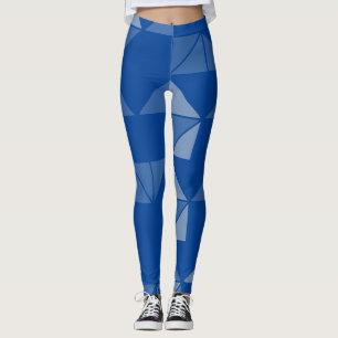 Modern Geometric Style on Navy Blue Design Leggings