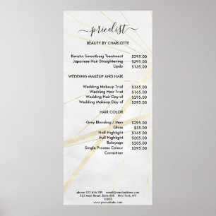 Modern Geometric Style Pricelist Poster