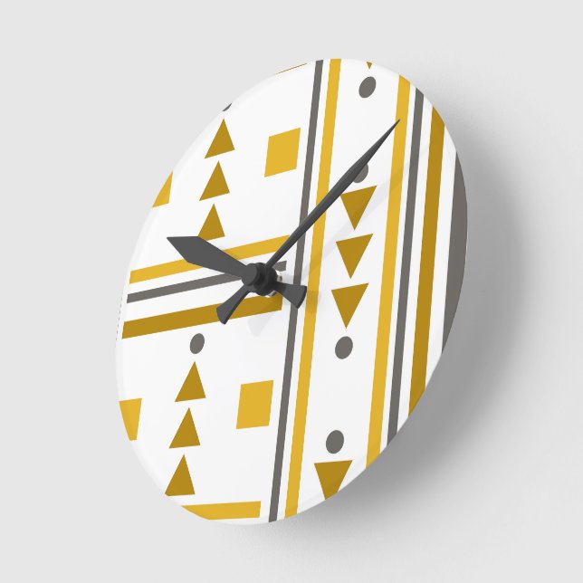 Modern Geometric Style Round Clock (Angle)