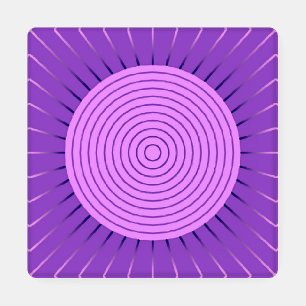 Modern Geometric Sunburst - Amethyst Purple Coaster Set