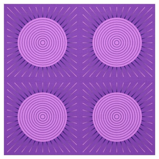 Modern Geometric Sunburst - Amethyst Purple Fabric