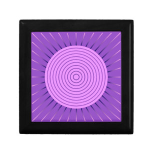 Modern Geometric Sunburst - Amethyst Purple Jewelry Box
