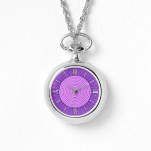 Modern Geometric Sunburst - Amethyst Purple Watch