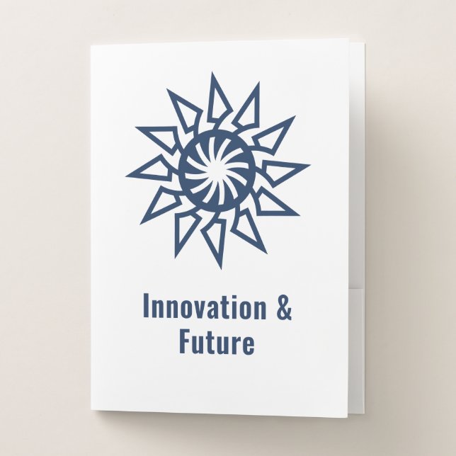 Modern Geometric Sunburst design Pocket Folder (Front)