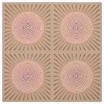 Modern Geometric Sunburst - Peach and Tan Fabric
