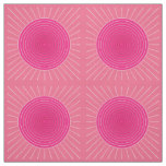Modern Geometric Sunburst - Shades of Coral Pink Fabric