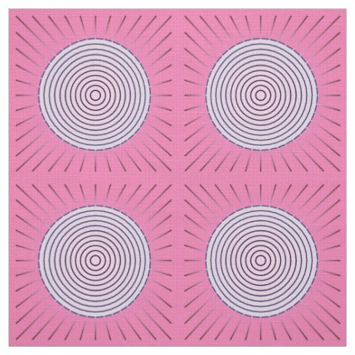 Modern Geometric Sunburst - Shades of Pink Fabric