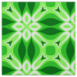 Modern Geometric Tile Pattern Emerald Green    Fabric