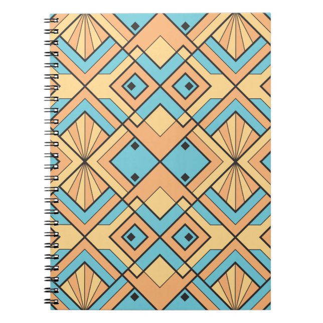 modern geometric tiles pattern. Abstract art deco  Notebook (Front)