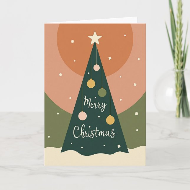 Modern Geometric Tree Card (Front)