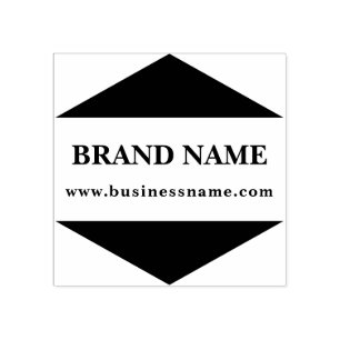 Modern Geometric Triangle Business Logo Website  Rubber Stamp