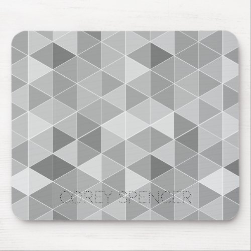 Modern geometric triangle pattern personalized mouse pad