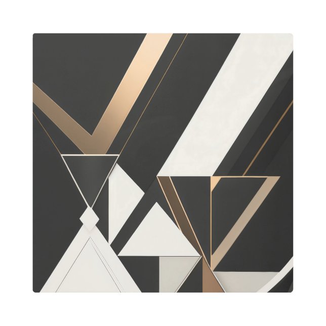 Modern Geometric Triangles Art Deco (Front)