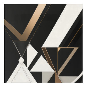 Modern Geometric Triangles Art Deco