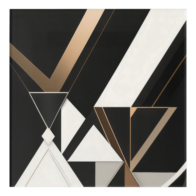 Modern Geometric Triangles Art Deco (Front)