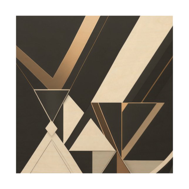Modern Geometric Triangles Art Deco (Front)