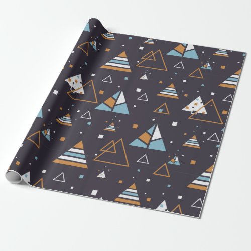 Modern Geometric Triangles Pattern 5 Wrapping Paper