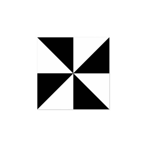 Modern Geometric Triangles Square Art Craft Design Rubber Stamp