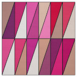 Modern Geometric Triangles, Violet, Pink and Beige Fabric