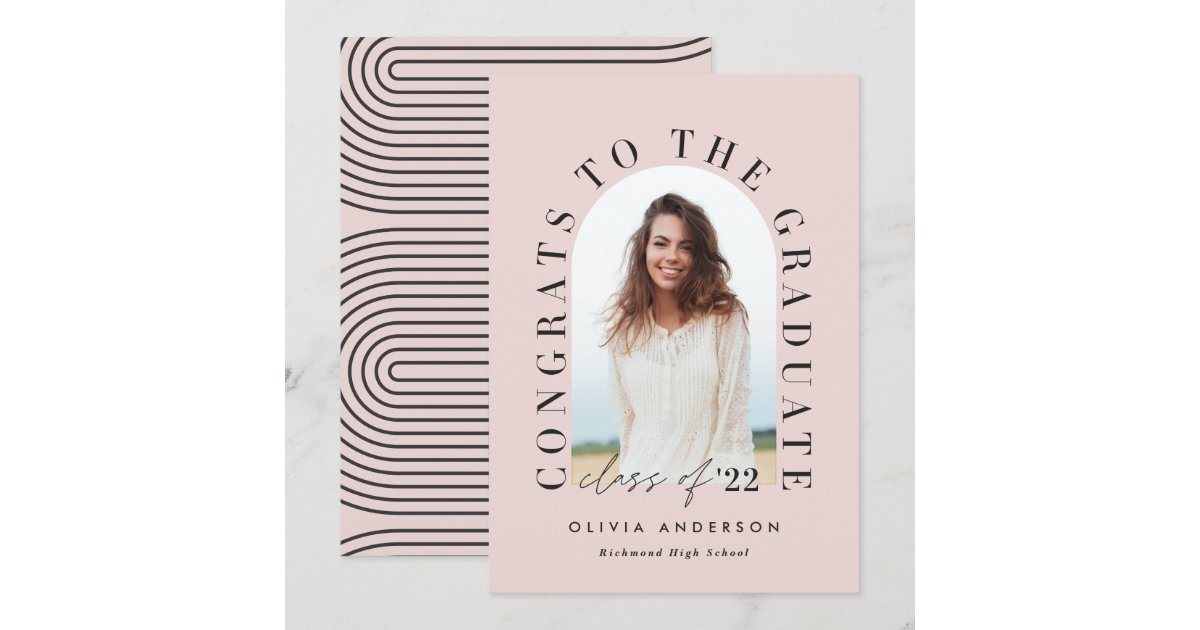 Modern geometric typography photo arch graduation | Zazzle - After Graduation Give Contemporary Geometric Account