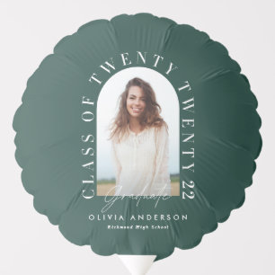 Modern geometric typography photo arch graduation balloon