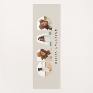 Modern geometric typography photo arch graduation yoga mat