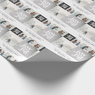 Modern geometric typography Silver chic christmas Wrapping Paper